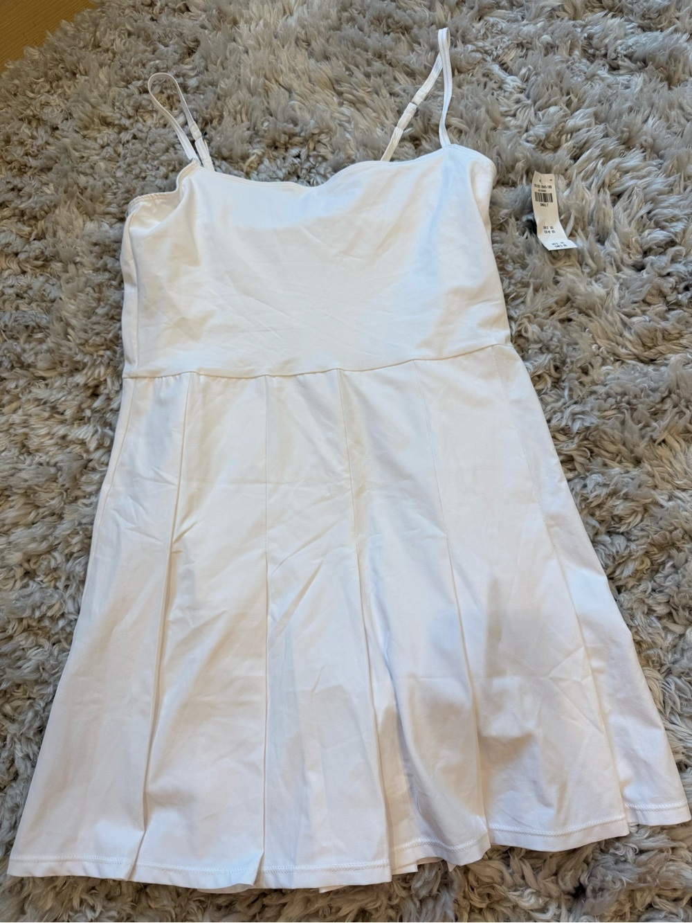 Abercrombie & Fitch White Spaghetti-Strap Mini Dress
